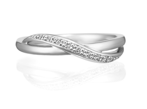 【送料無料】18 Kプラチナリングダイヤモンド結婚指輪AU 750hw リング 印象のデザイン